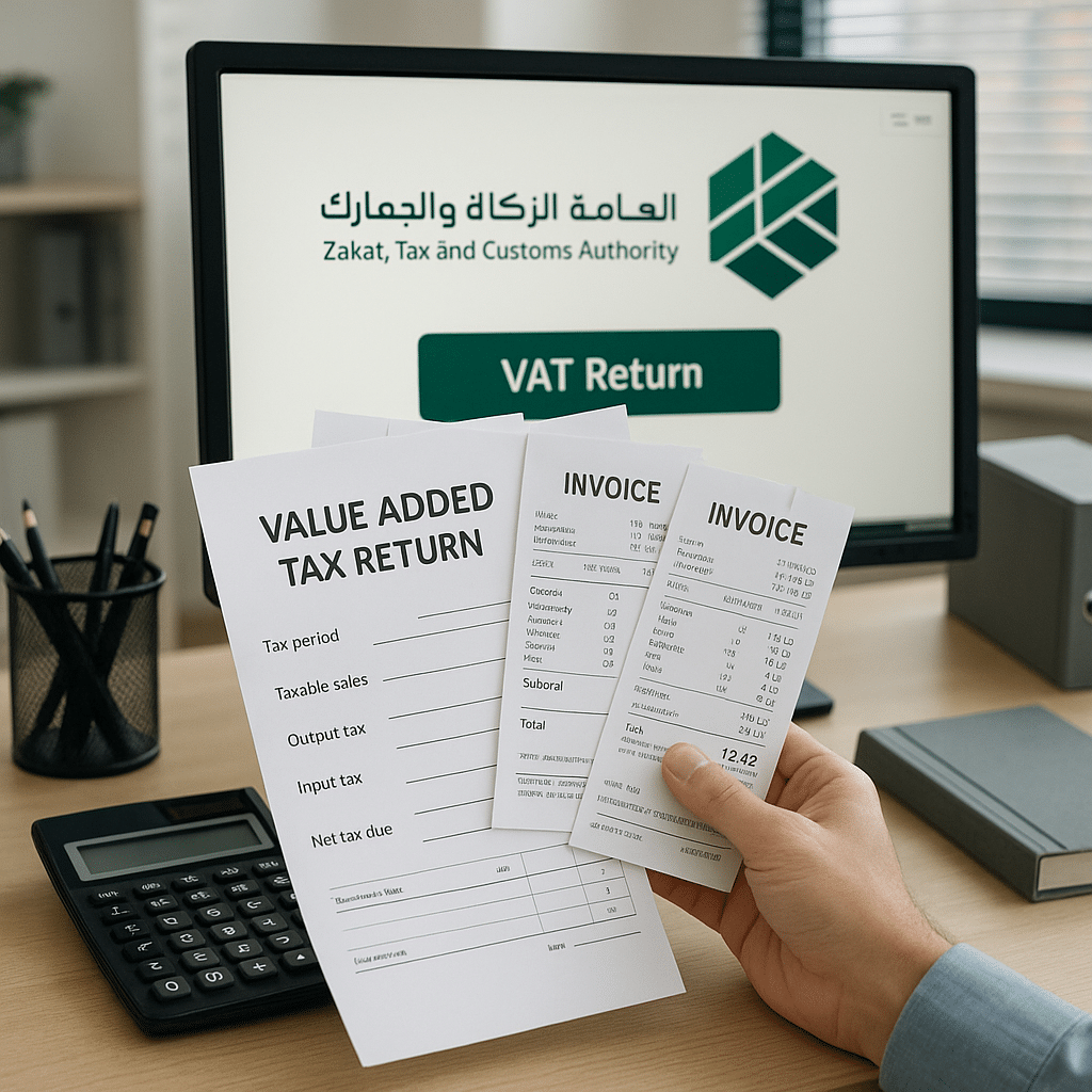 تقديم اقرار القيمة المضافة