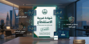شهادة ضريبة الاستقطاع في السعودية : الشروط، النسب، والمواعيد - دليل زاتكا استخراج شهادة الاستقطاع