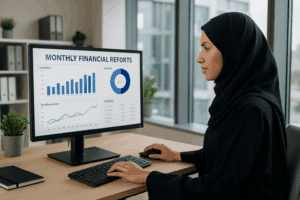 شركة تجهيز التقارير المالية الشهرية