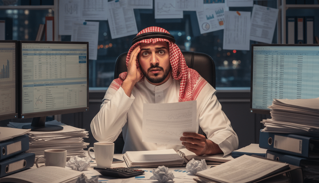 محاسب سعودي ضائع فى الحسابات وتحليل الإنحرافات