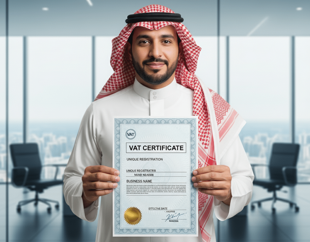 استخراج شهادة القيمة المضافة