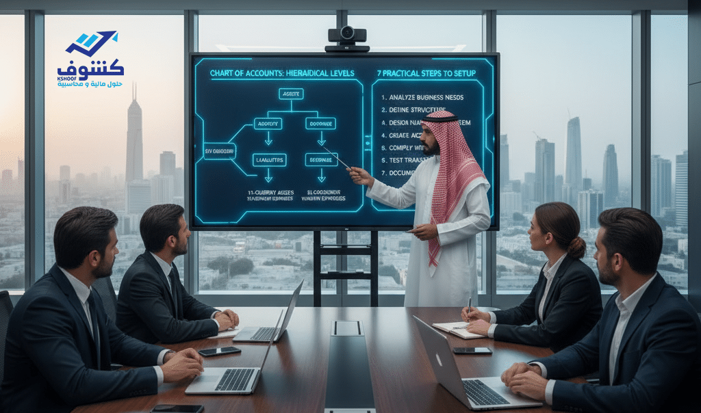 المستويات الأساسية في شجرة الحسابات