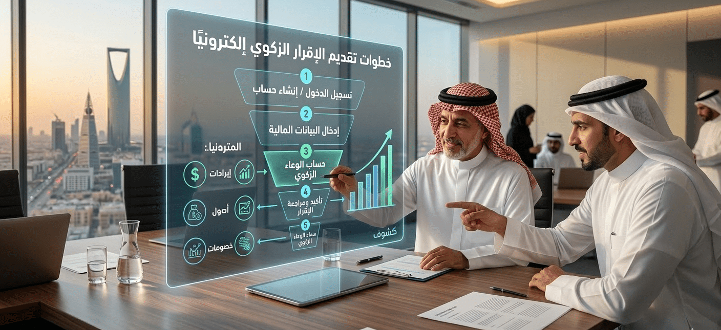 خطوات تقديم الإقرار الزكوي إلكترونيًا
