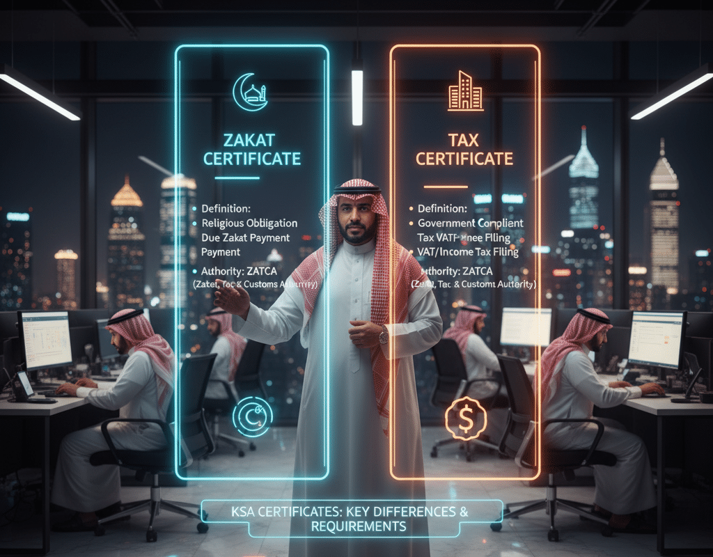 ما الفرق بين شهادة الزكاة وشهادة الضريبة في السعودية؟ ومتطلبات الحصول عليهم