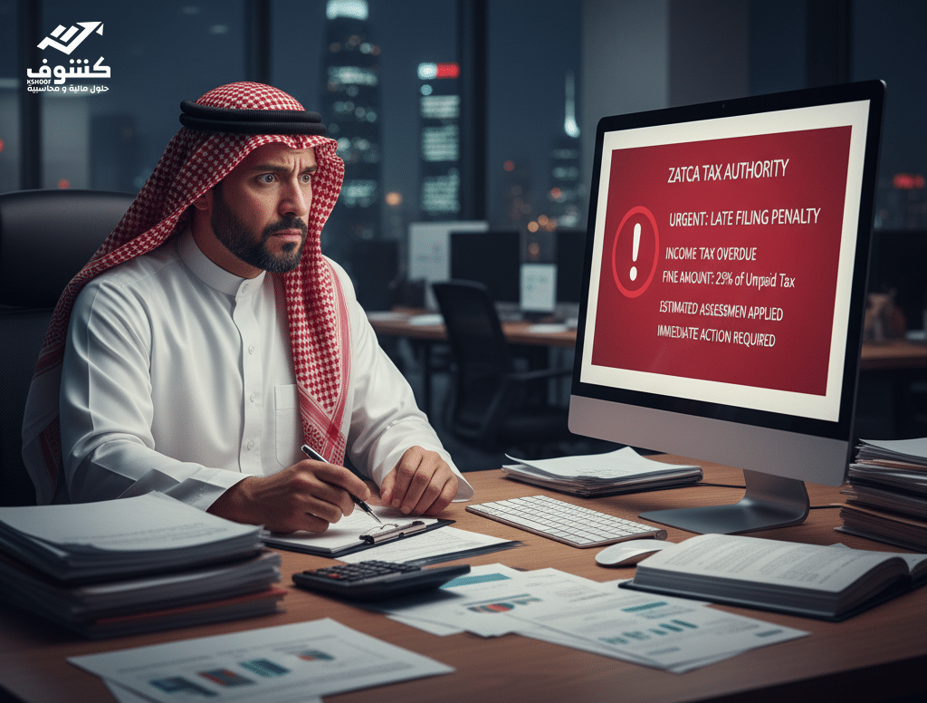 غرامات تأخير ضريبة الدخل في السعودية