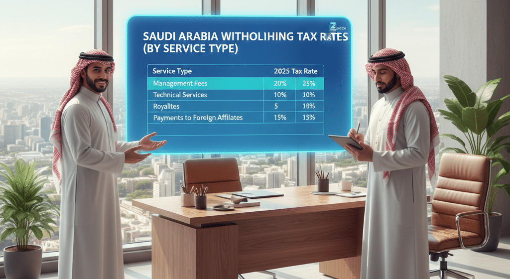 جدول أسعار ضريبة الاستقطاع (حسب نوع الخدمة)