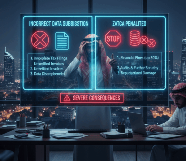 غرامات الهيئة: عواقب تقديم البيانات الناقصة أو غير الصحيحة لـ ZATCA