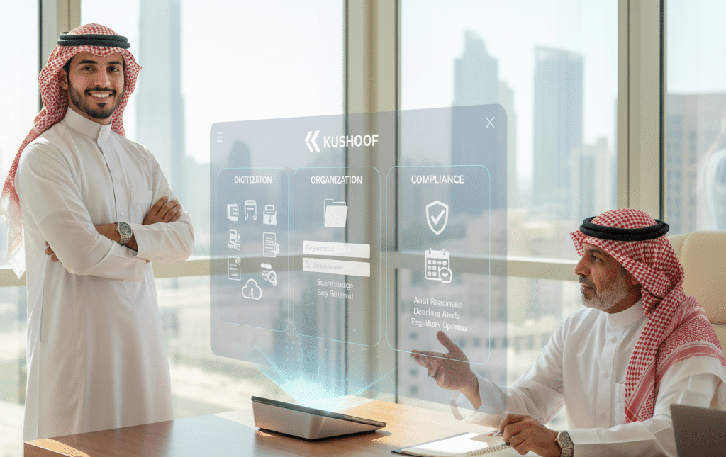 مكتب محاسبة "كشوف" في تنظيم الأرشيف الضريبي