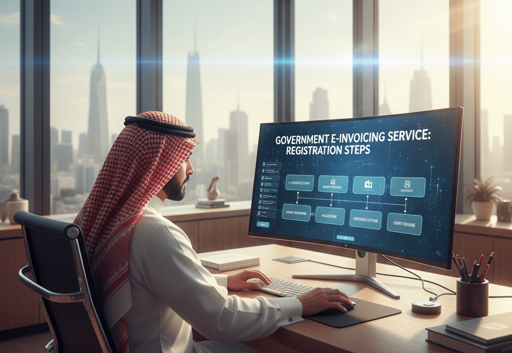 خطوات التسجيل في خدمة الفاتورة الإلكترونية الحكومية