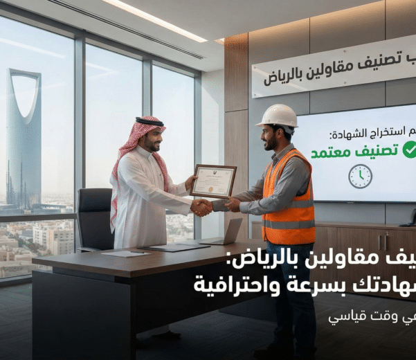 مكتب تصنيف مقاولين بالرياض: استخراج شهادتك بسرعة واحترافية