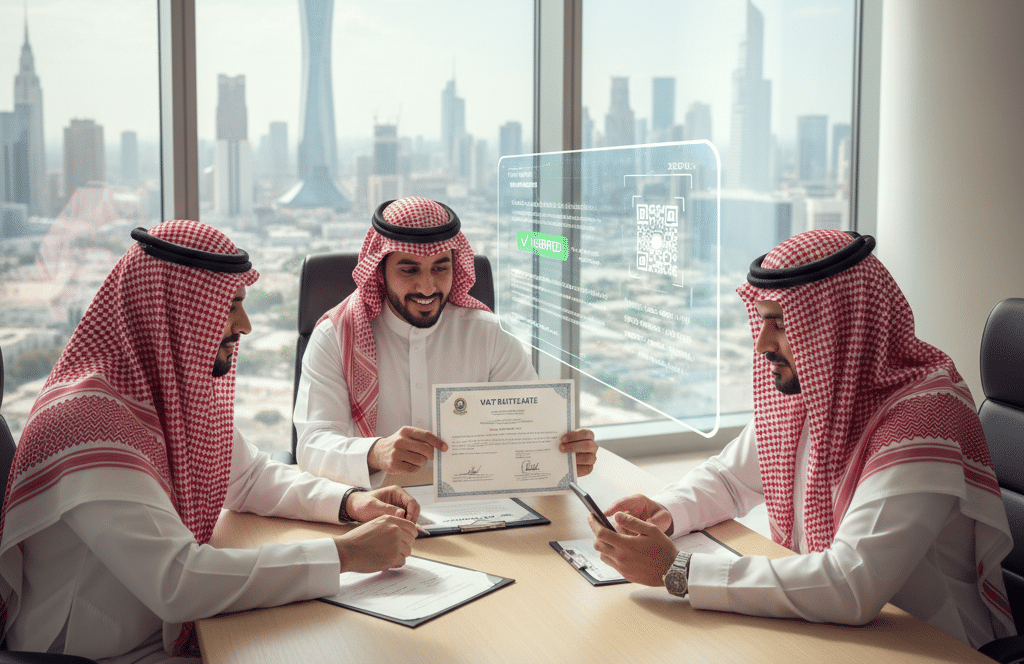 شهادة ضريبة القيمة المضافة 2026 | إصدار، طباعة، وتحقق