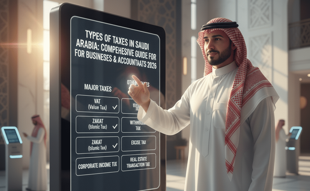 أنواع الضرائب في السعودية: دليل شامل للشركات والمحاسبين لعام 2026