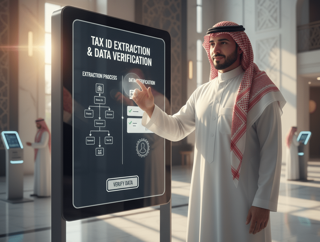استخراج الرقم الضريبي والتحقق من البيانات