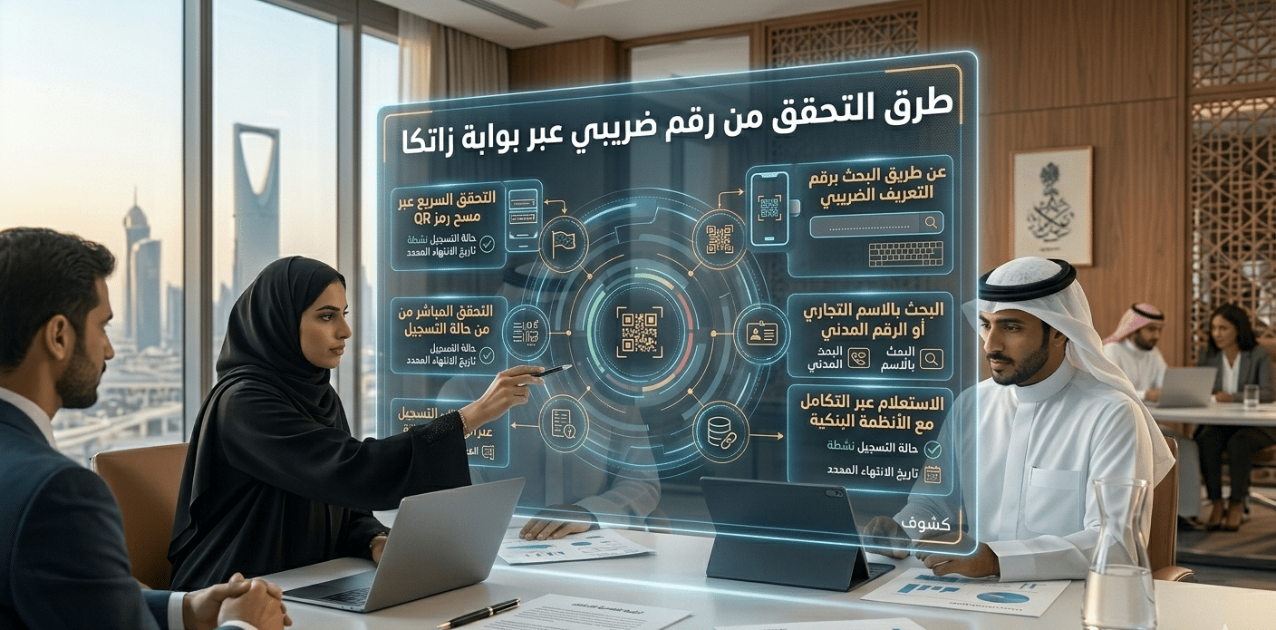 طرق التحقق من رقم ضريبي عبر بوابة هيئة الزكاة والضريبة والجمارك (ZATCA)