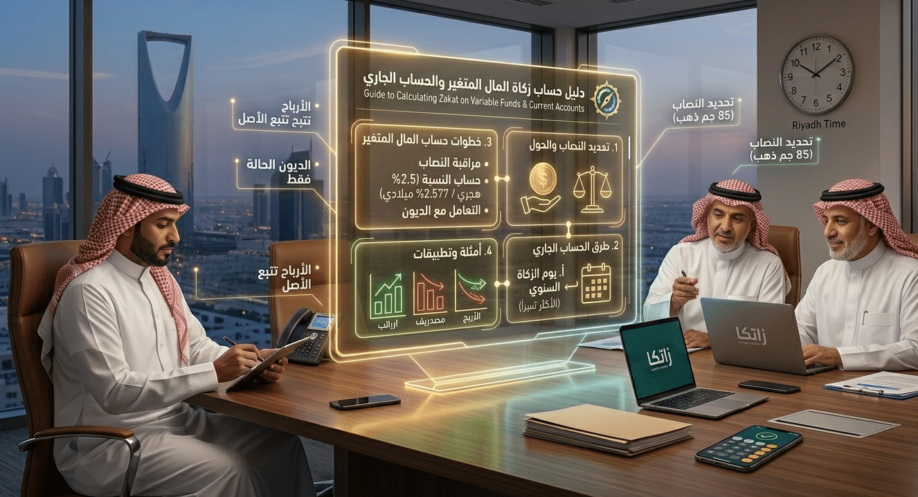 خطوات كيفية حساب زكاة المال المتغير
