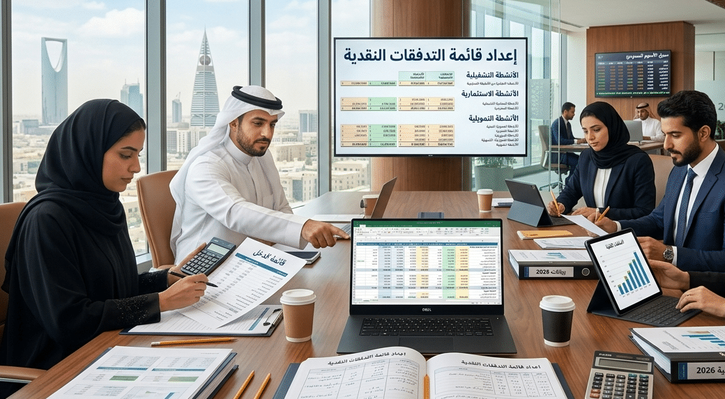 كيفية اعداد قائمة التدفقات النقدية