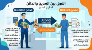 الفرق بين المدين والدائن : القواعد المحاسبية والبرامج الرقمية لإدارة الحسابات الدليل الشامل 5 الفرق بين المدين والدائن